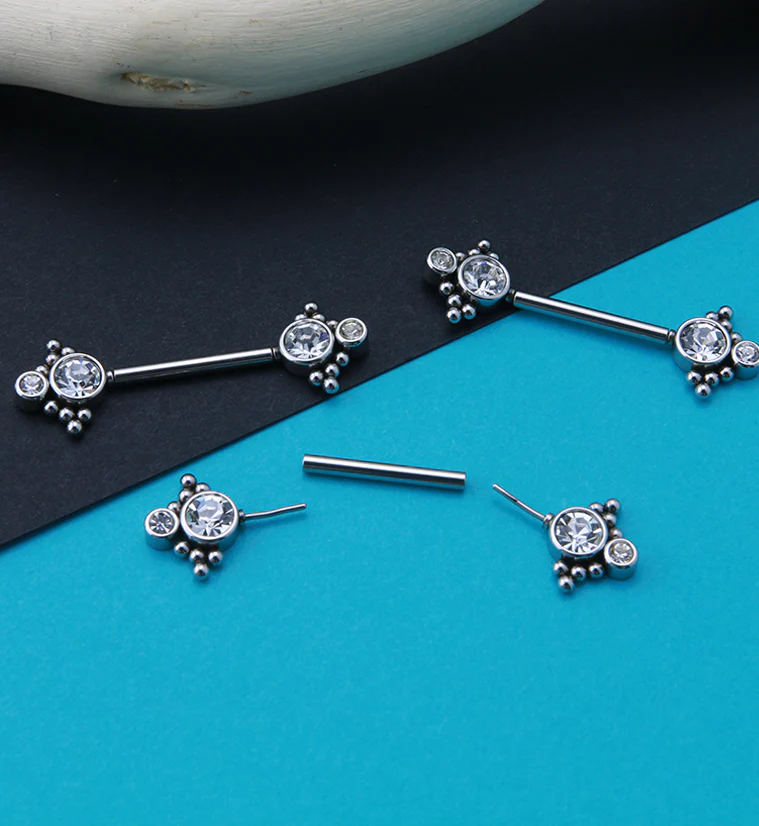 14G Array Threadless Nipple Ring Barbells - Image 2