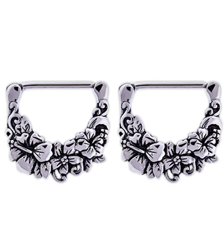 14G Hibiscus Nipple Clicker