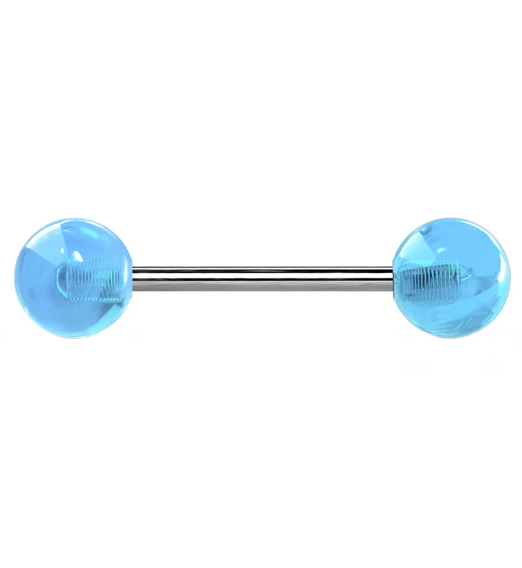 14G Titanium Glow in the Dark Barbell - Image 2
