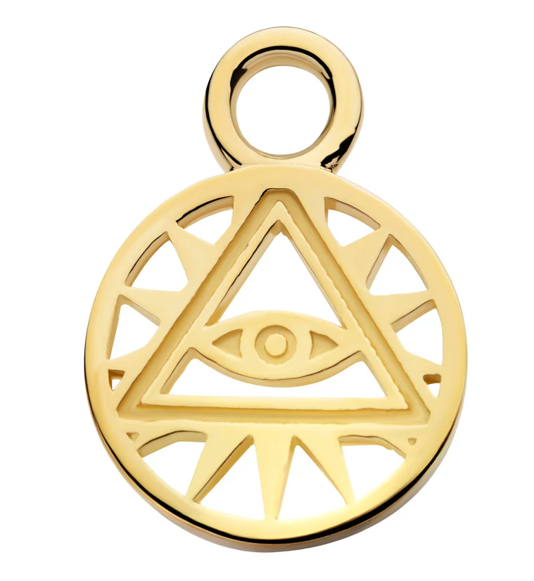 14kt Gold Illuminati Eye Charm