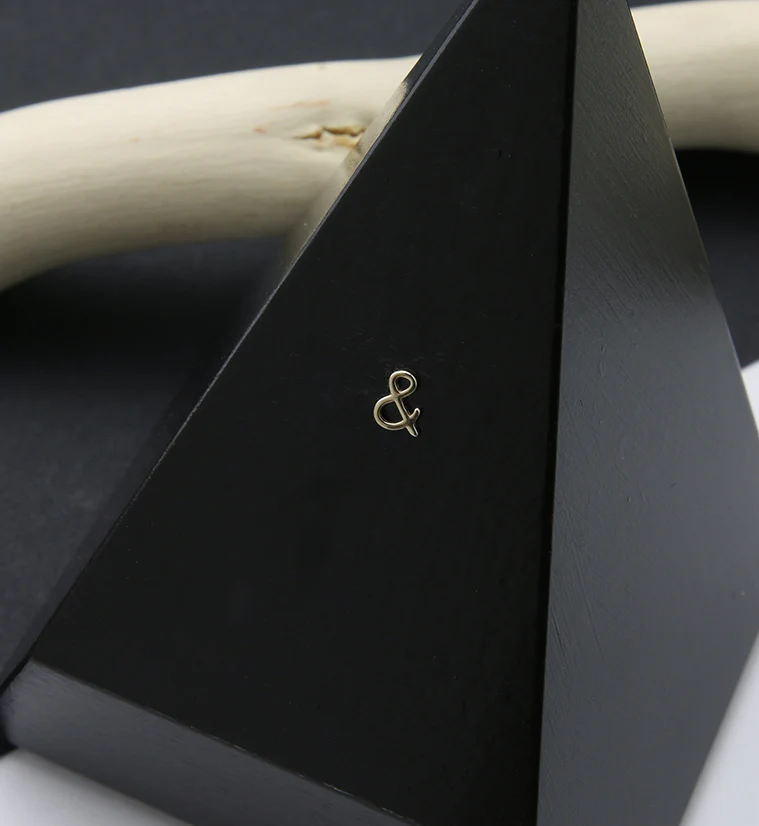 14kt Gold Ampersand Threadless Top - Image 2