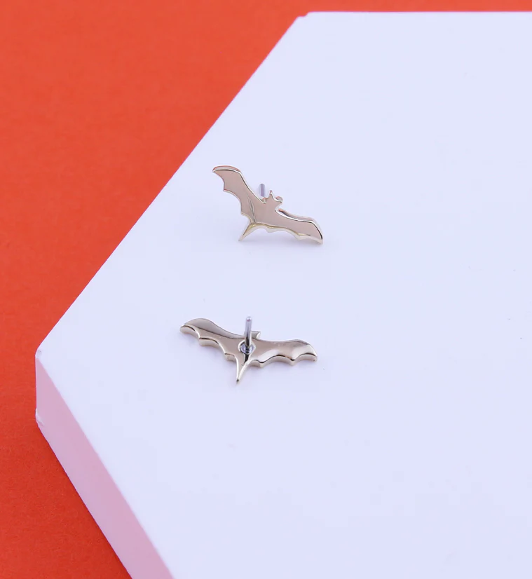 14kt Gold Bat Threadless Top - Image 2