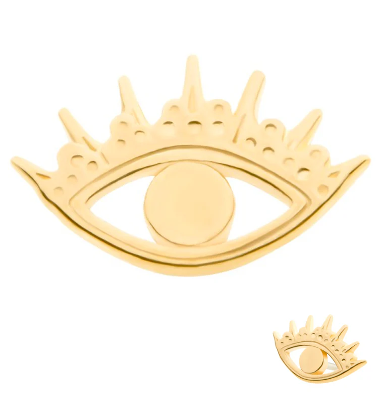 14kt Gold Evil Eye Threadless Top
