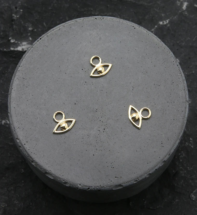 14kt Gold Eye Charm - Image 2