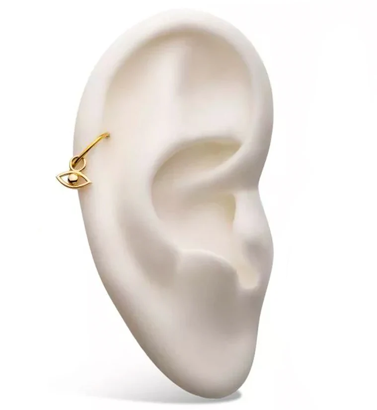 14kt Gold Eye Charm - Image 3