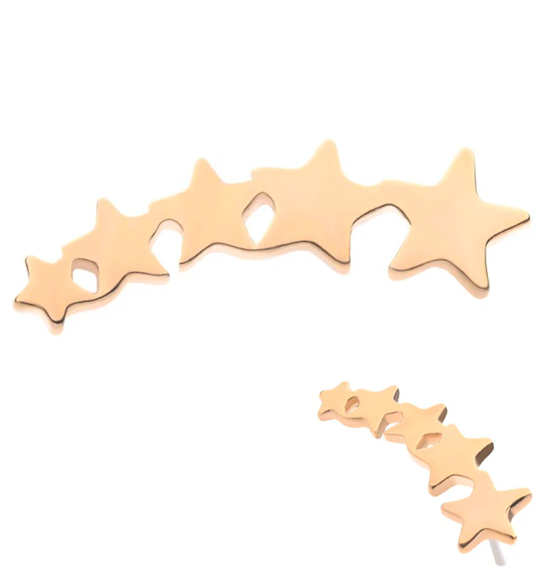 14kt Gold Five Star Threadless Top