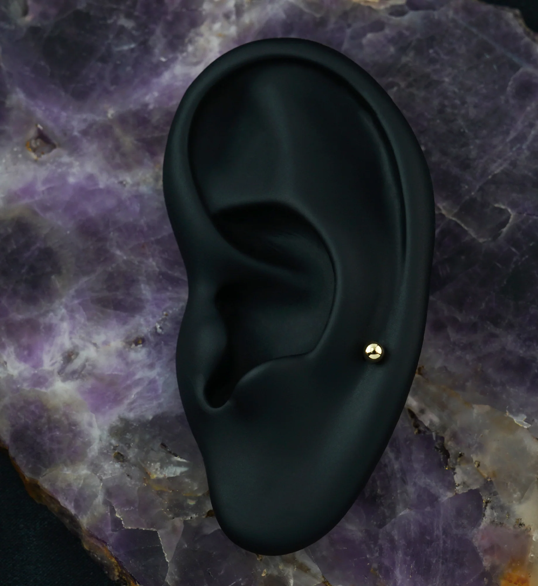 14kt Gold Flat Back Labret Post - Image 4