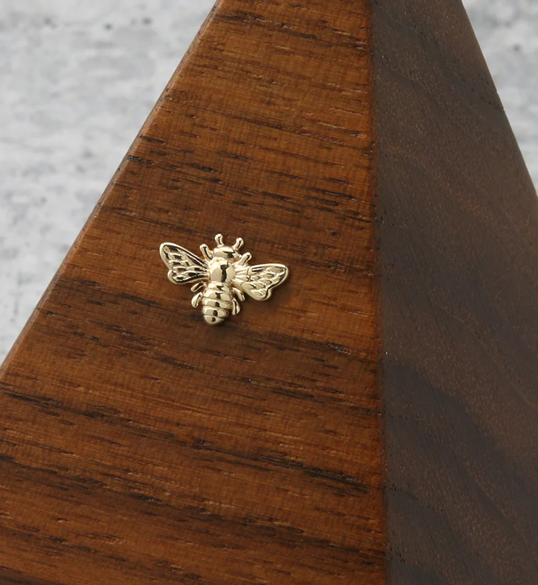 14kt Gold Honeybee Threadless Top - Image 2