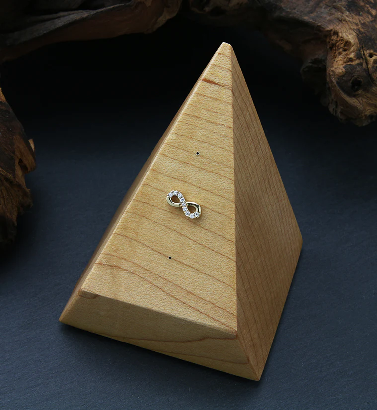 14kt Gold Infinity CZ Threadless Top - Image 2