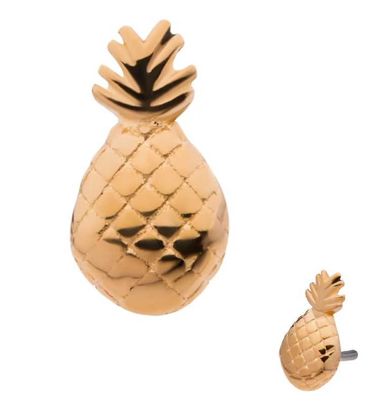 14kt Gold Pineapple Threadless Top