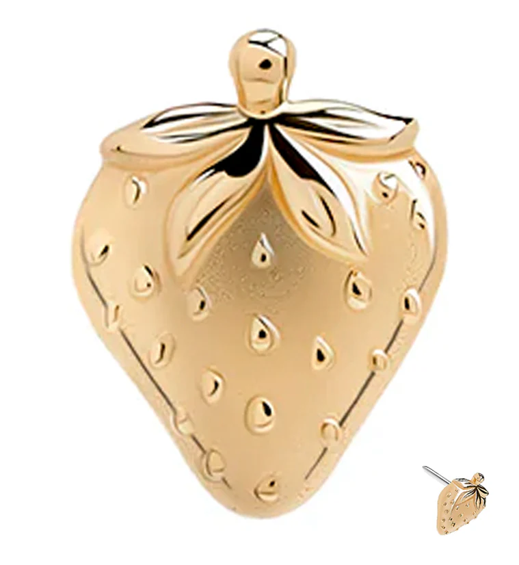 14kt Gold Strawberry Threadless Top