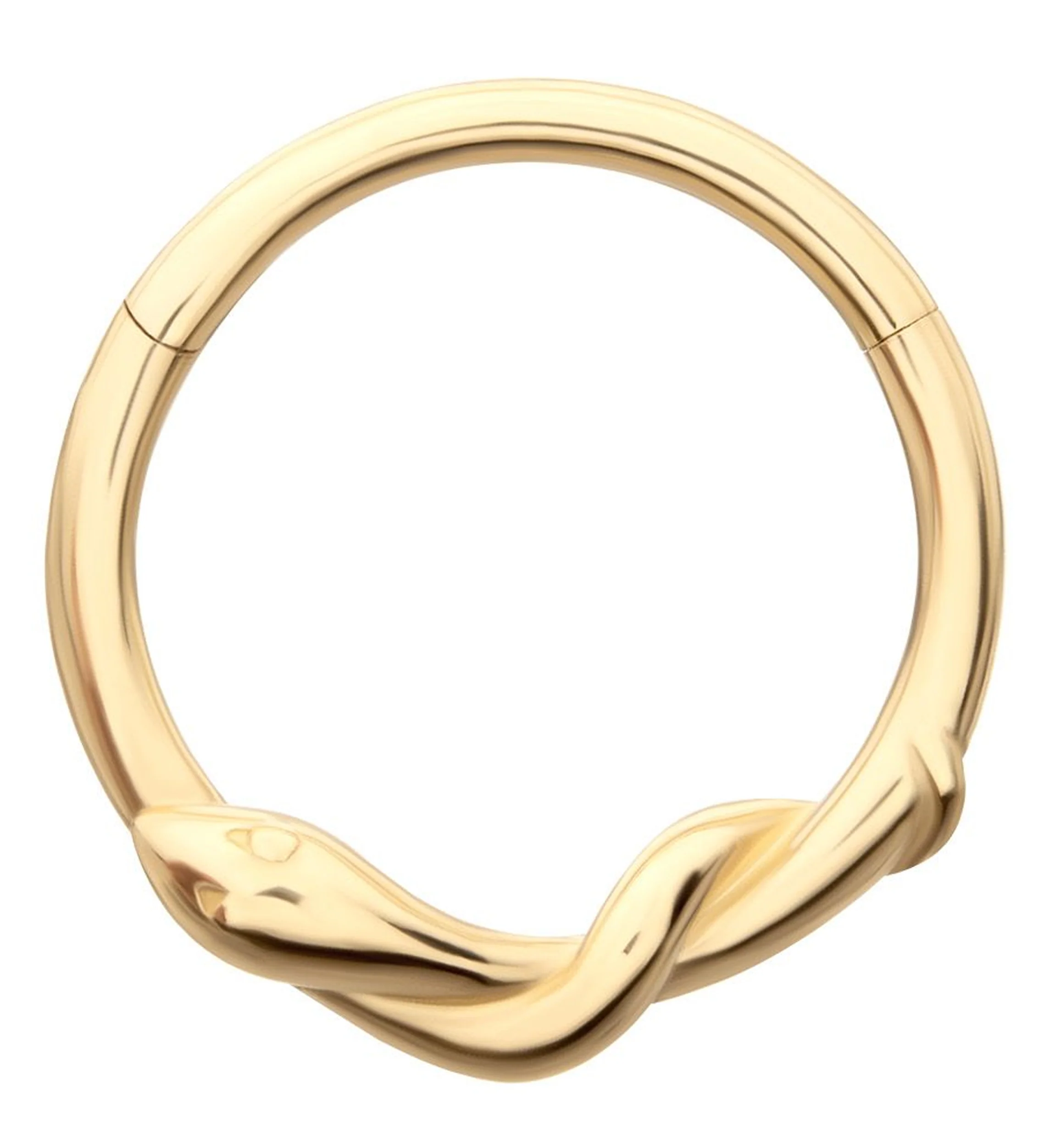 14kt Gold Twisted Snake Hinged Segment Ring