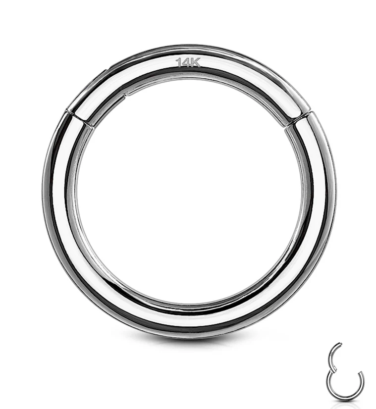 14kt White Gold Hinged Segment Ring - Image 4