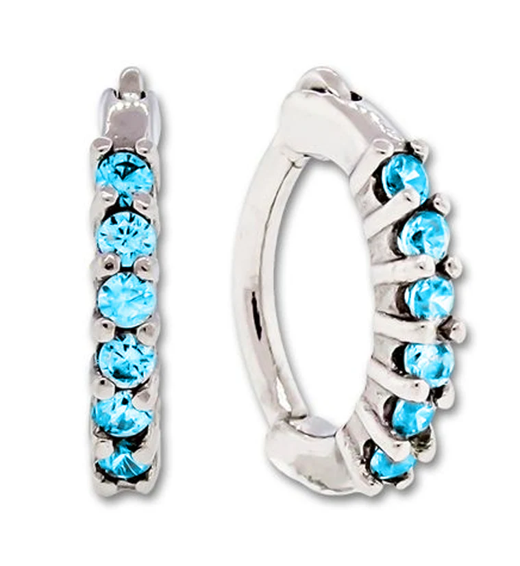 16G Aqua CZ Lined Rook Clicker