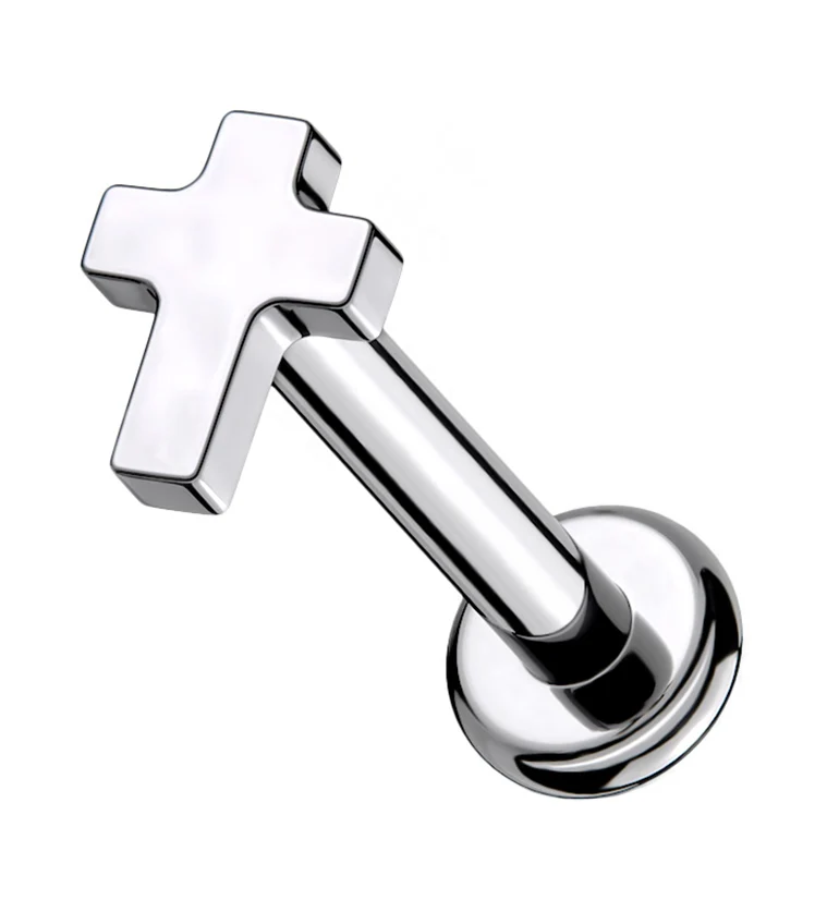 Cross Titanium Labret