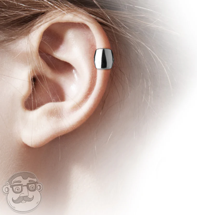 16G Gold PVD Simple Helix - Cartilage Shield Barbell - Image 2
