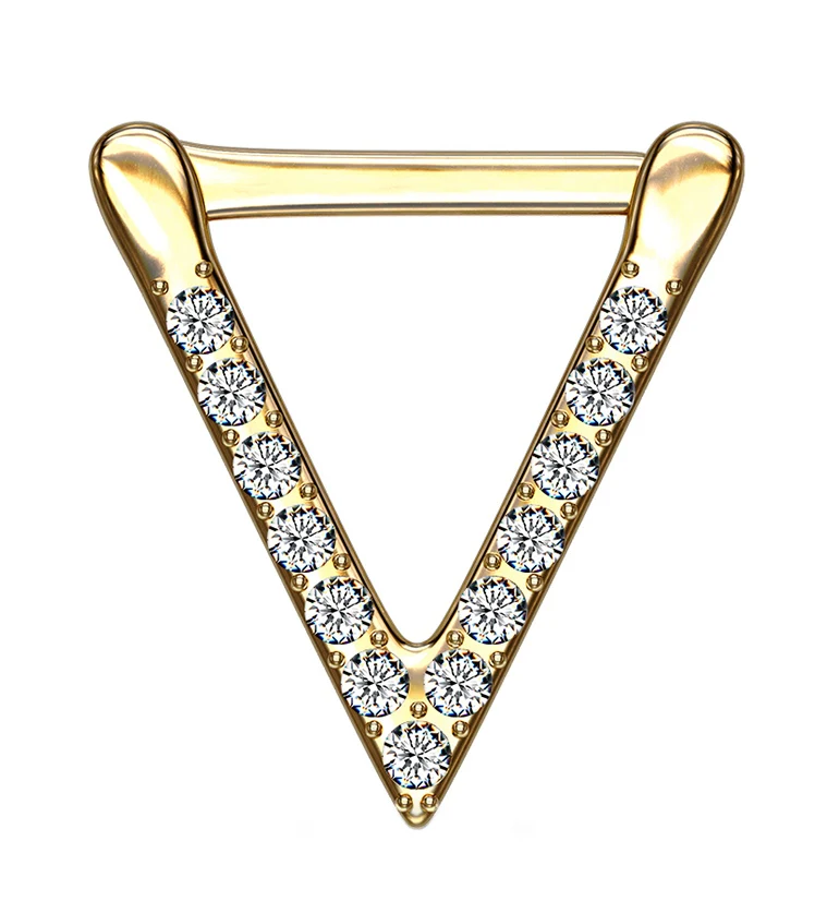 16G Gold PVD Veer Hinged Clicker