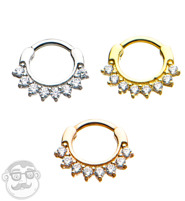 16G Opulent Rose Gold PVD Septum Clicker - Image 2