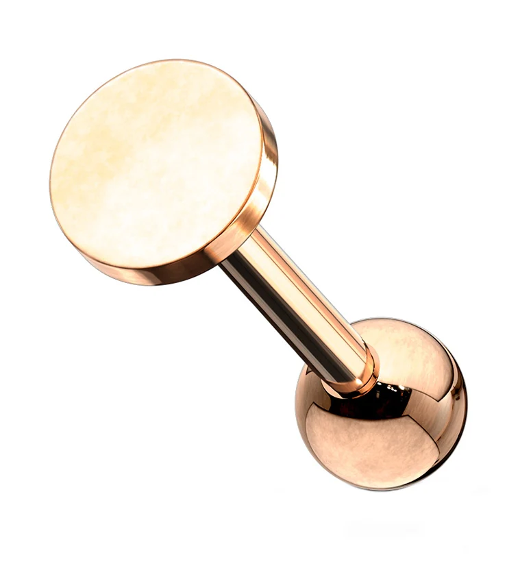 16G Rose Gold PVD Disk Cartilage Barbell