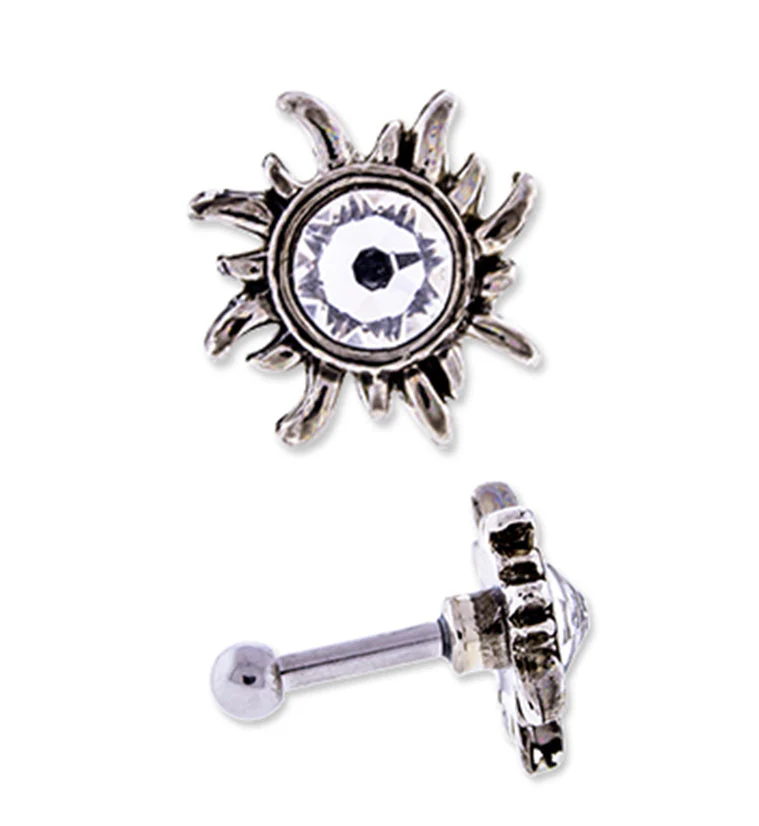 16G Solar Sun Tragus - Cartilage Barbell