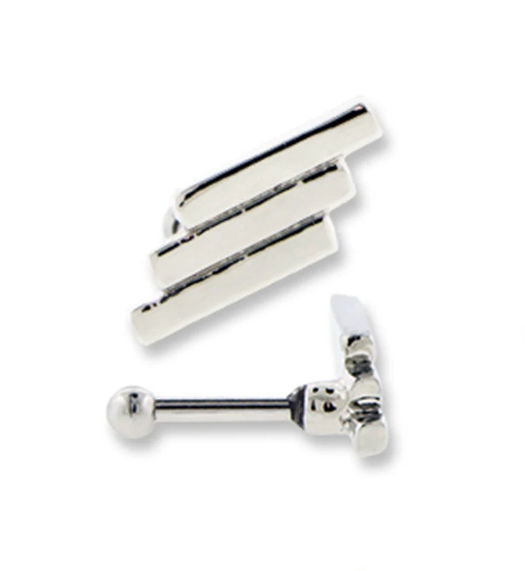 16G Three Strikes Tragus - Cartilage Barbell