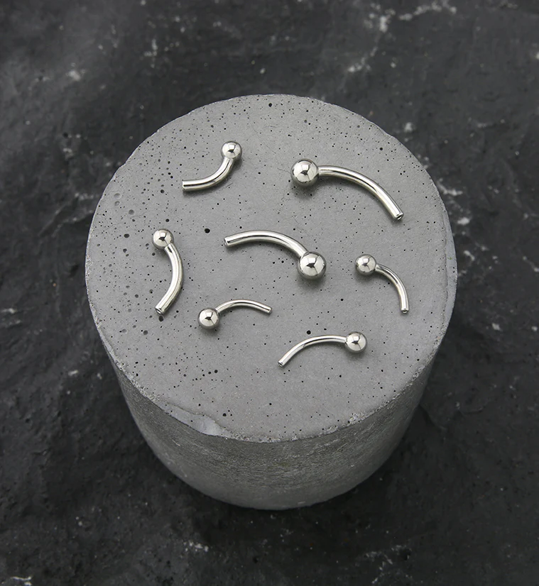 Titanium Threadless Curved Barbell - Image 3