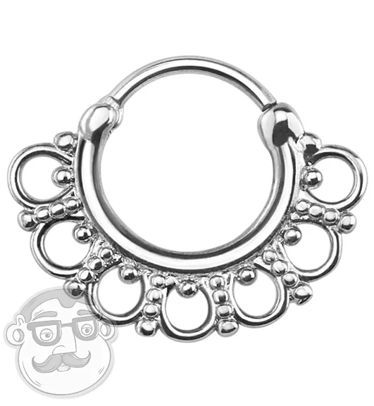16G Tribal Fan Septum Clicker