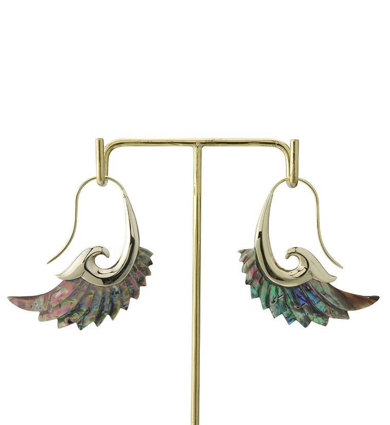 18G Aileron Brass Abalone Hangers / Earrings - Image 4