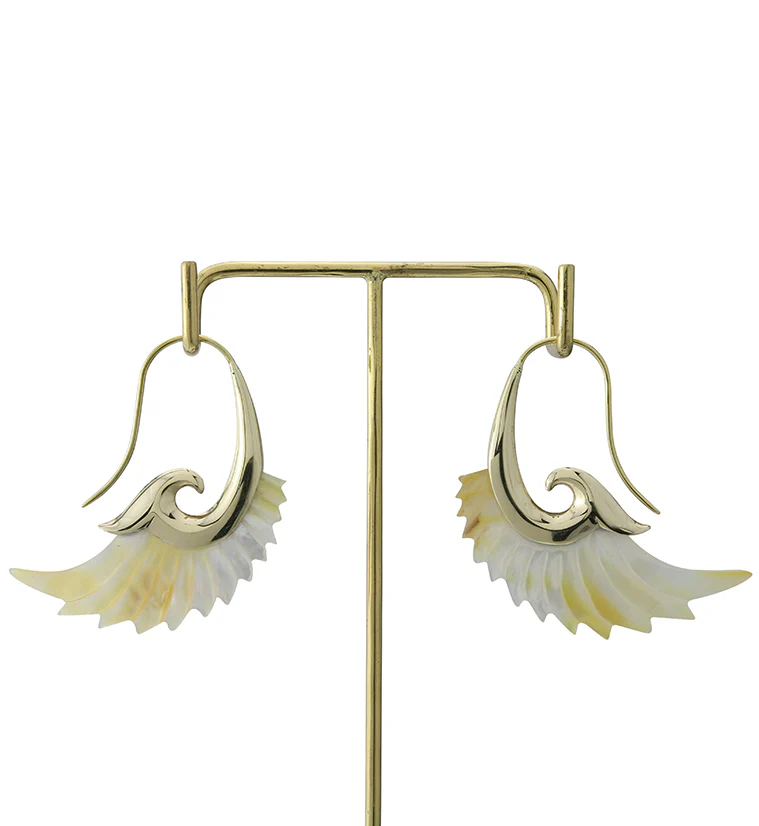 18G Aileron Brass MOP Hangers / Earrings - Image 4