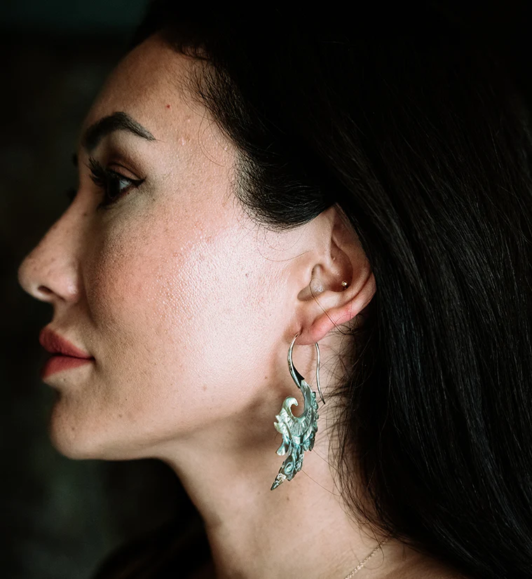 18G Alary Brass Abalone Hangers / Earrings - Image 6