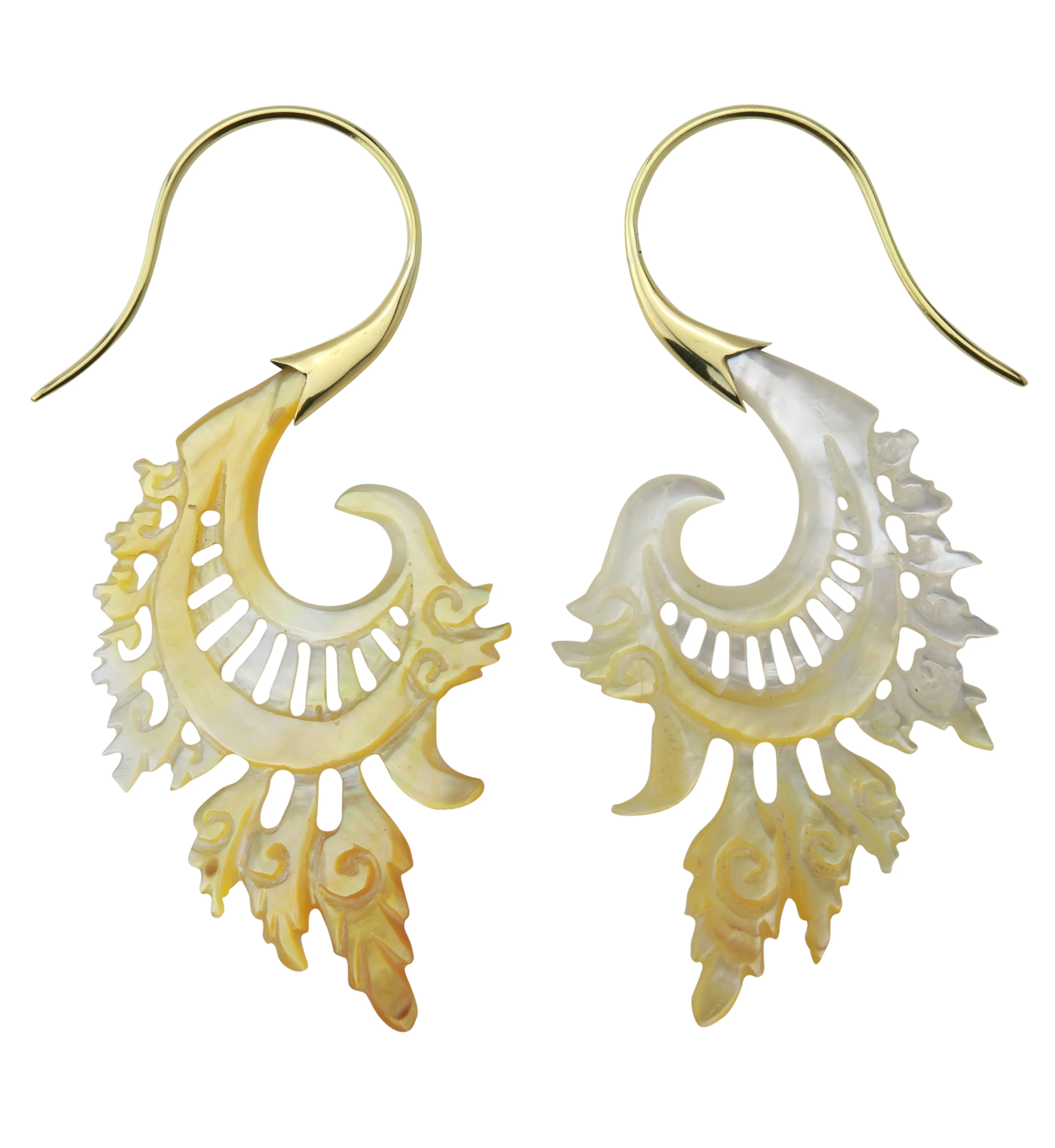 18G Alary Brass MOP Hangers / Earrings - Image 2
