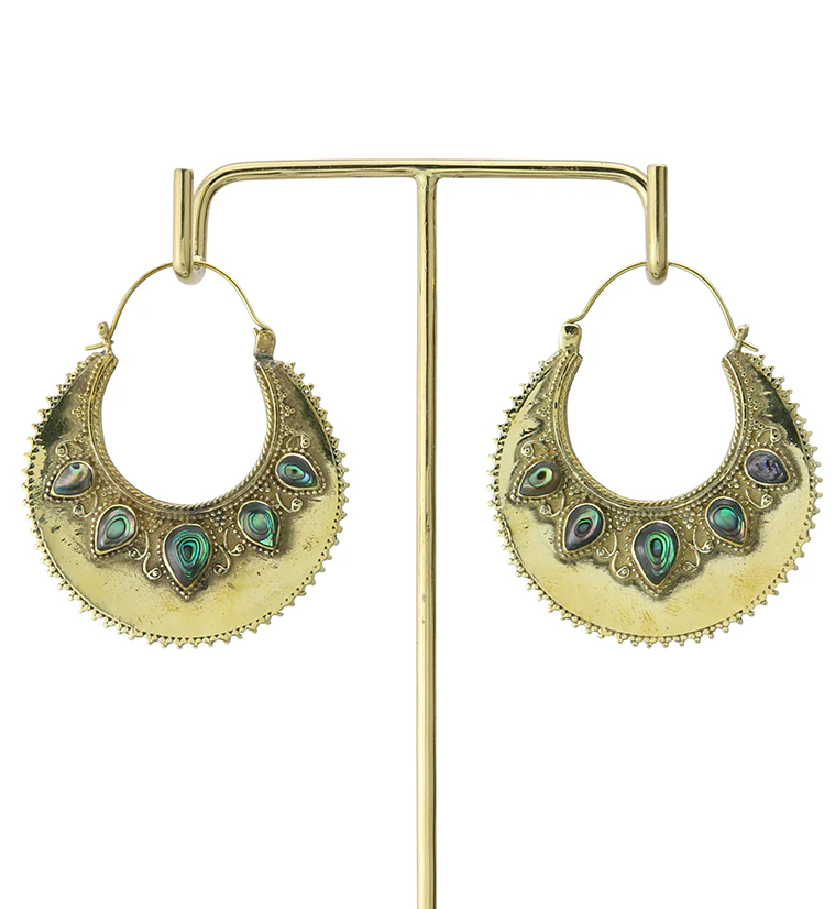18G Bauble Abalone Brass Hangers / Earrings - Image 3