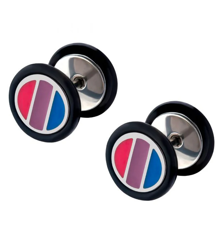 18G Pride Fake Plugs / Gauges Version 3