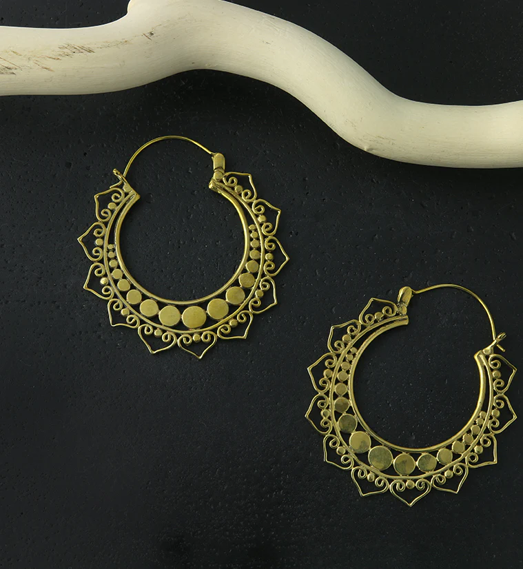 18G Blossom Brass Hangers / Earrings - Image 2