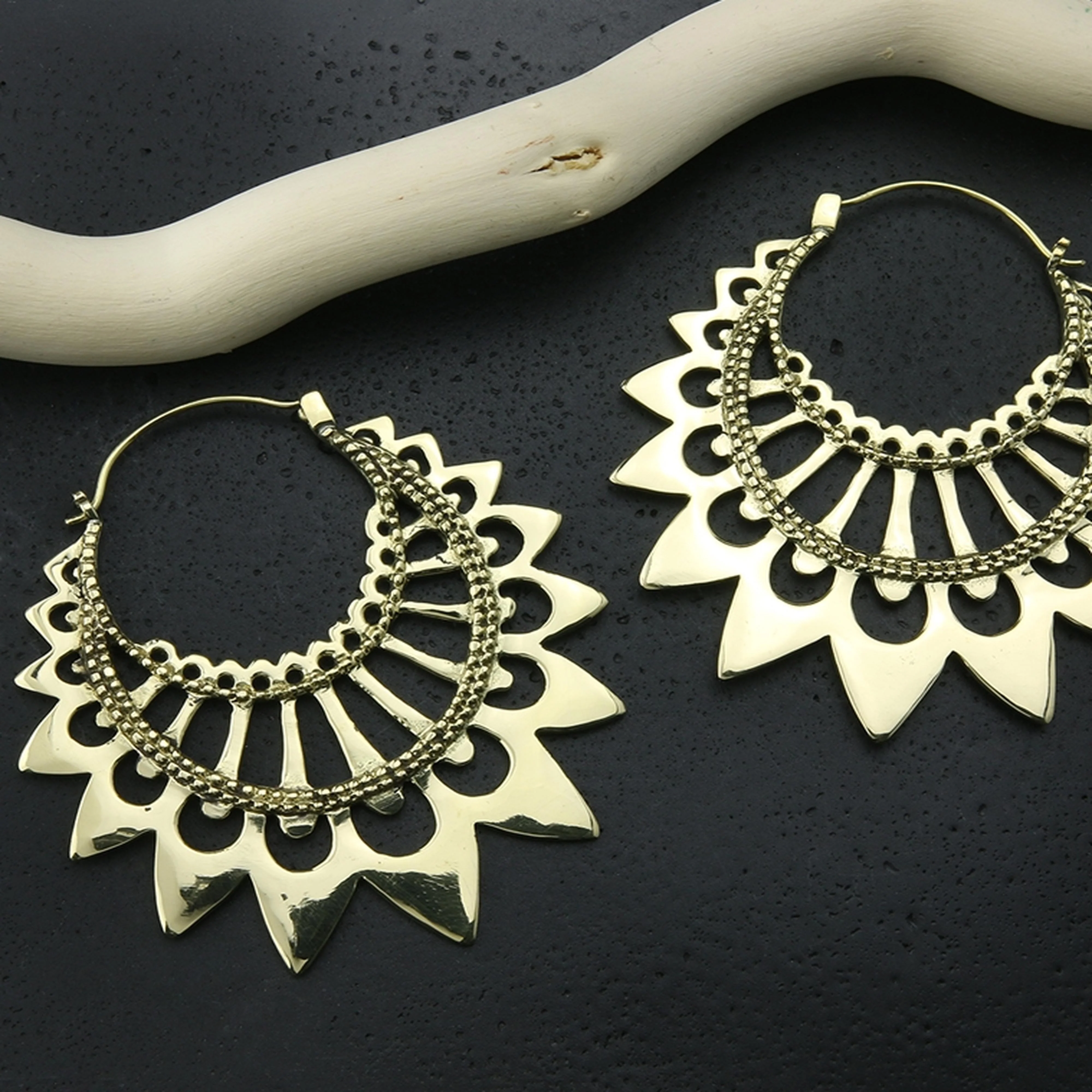 18G Draft Brass Hangers - Earrings - Image 3