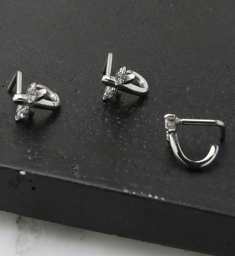 18G Dragonfly CZ Nose Curve - Image 2
