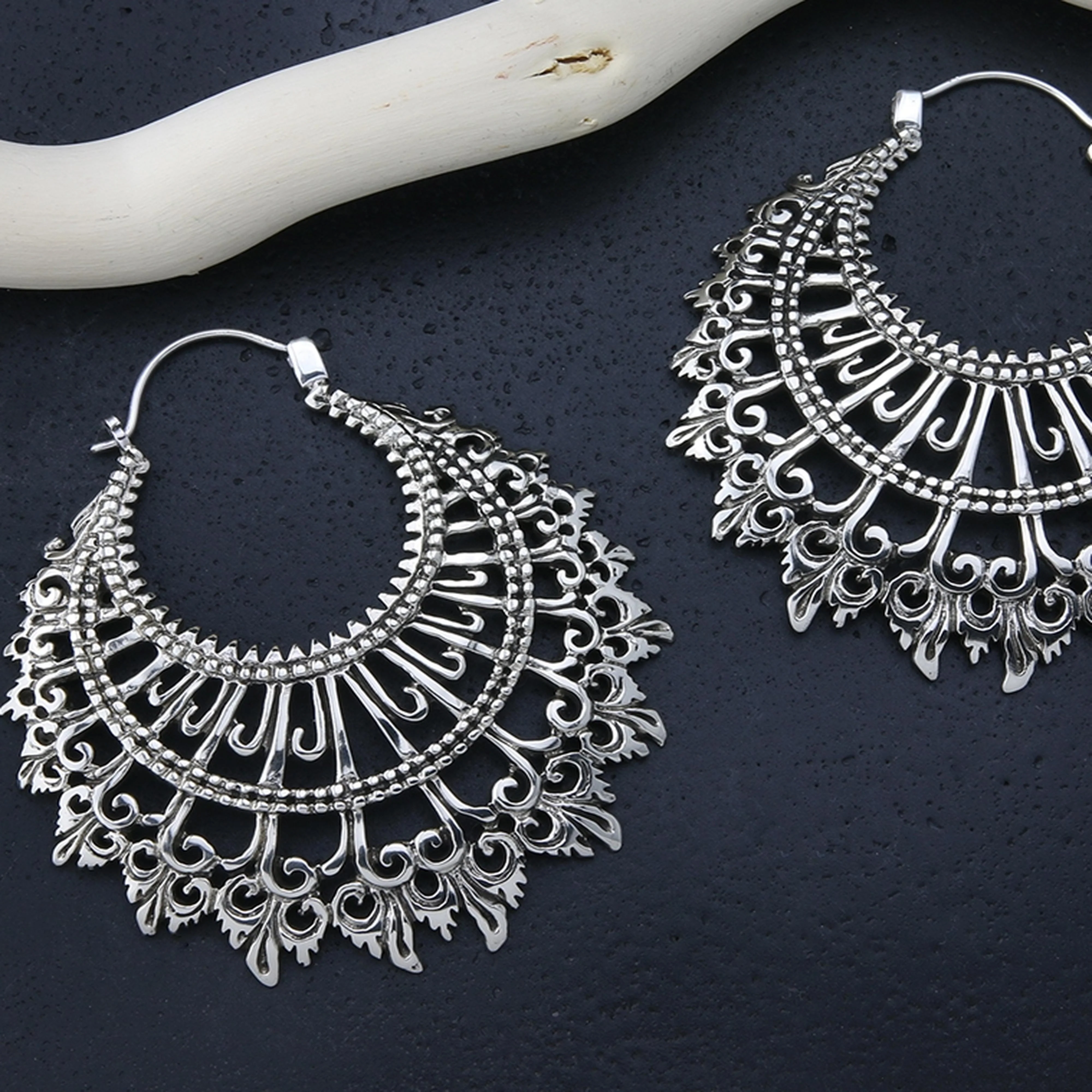 18G Garnish White Brass Hangers - Earrings - Image 6