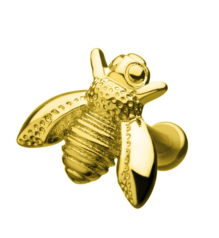 18G Gold PVD Bumblebee Labret