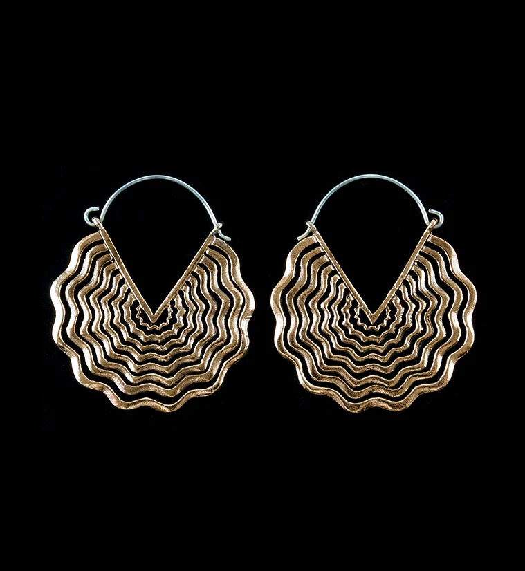 18G Ripple Rose Gold Brass Hangers