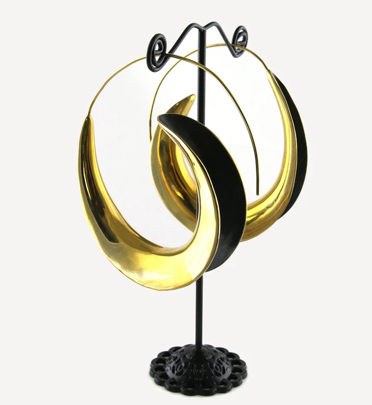 18G Saddle Brass Hoop Hangers - Image 2