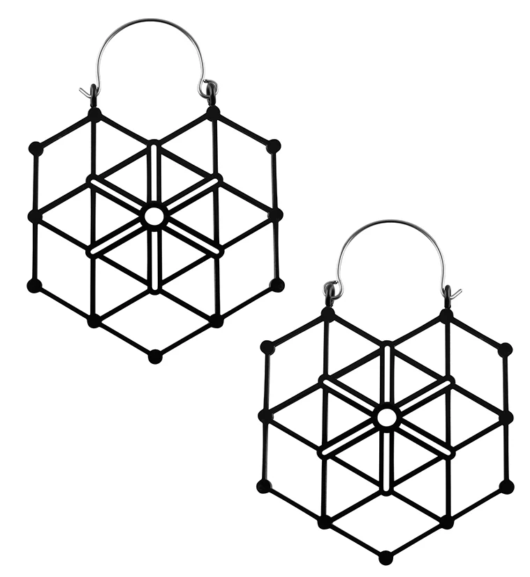 20G Black Gaze Hangers - Earrings