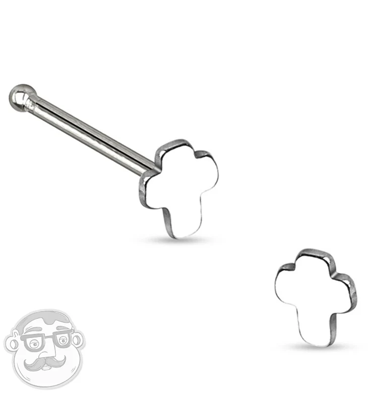 20G Cross Top Stainless Steel Nosebone