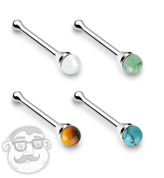 20G Precious Stone Nose Stud