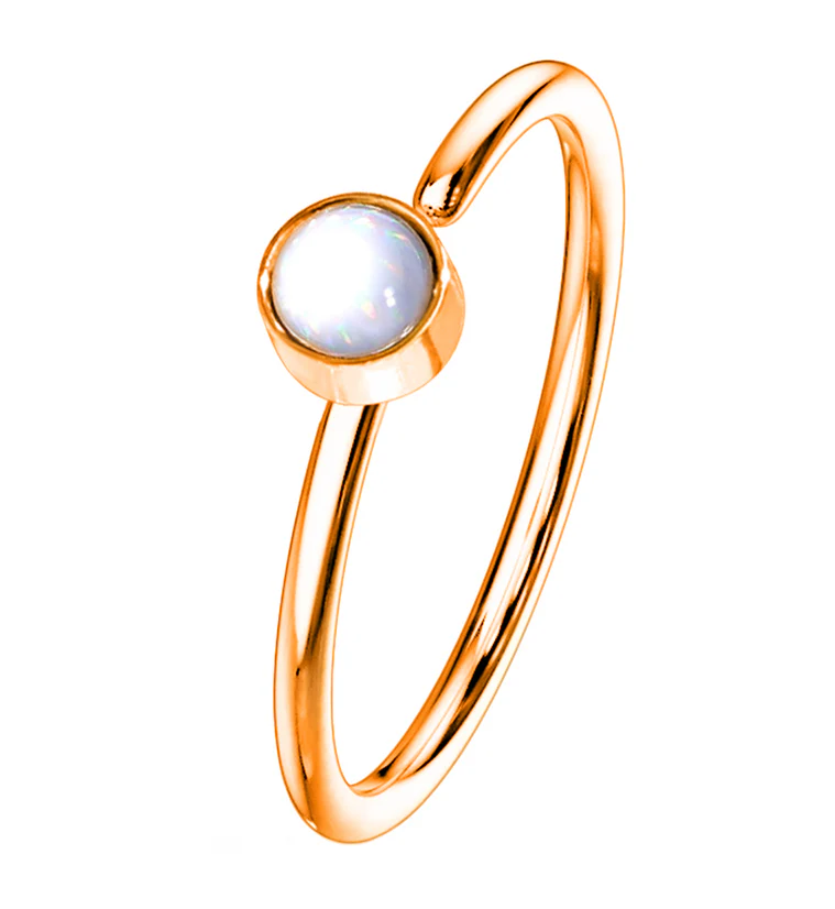 20G Rose Gold Micro Escent Stainless Steel Nose Ring Hoop