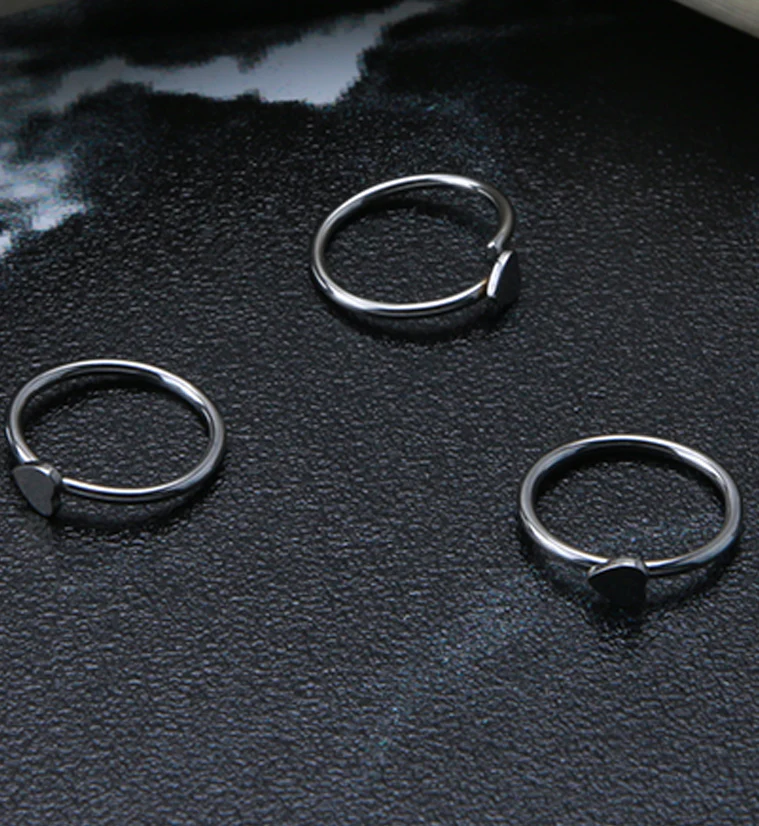 20G Stainless Steel Heart Seamless Ring - Image 2