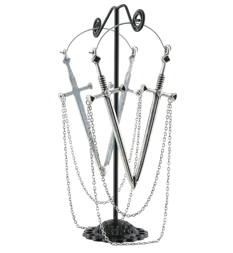 20G Sword & Chain Plug Hoops - Image 3