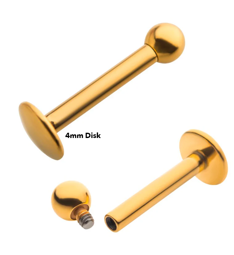 24kt Gold PVD Titanium Labret - Image 4