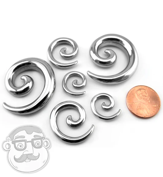 316L Stainless Steel Spirals Plugs - Image 6