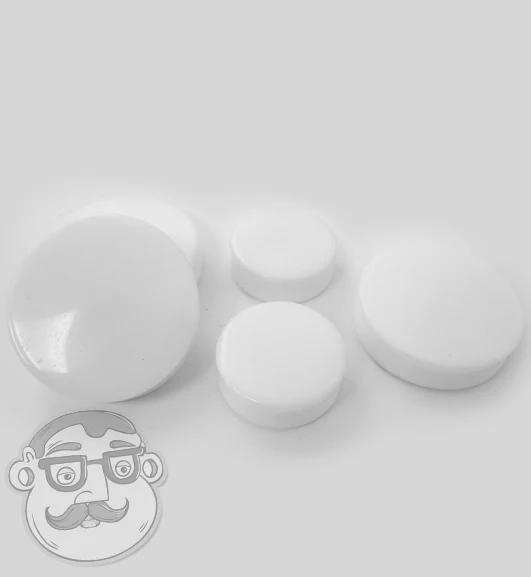 47MM White Glass Plugs - Image 3