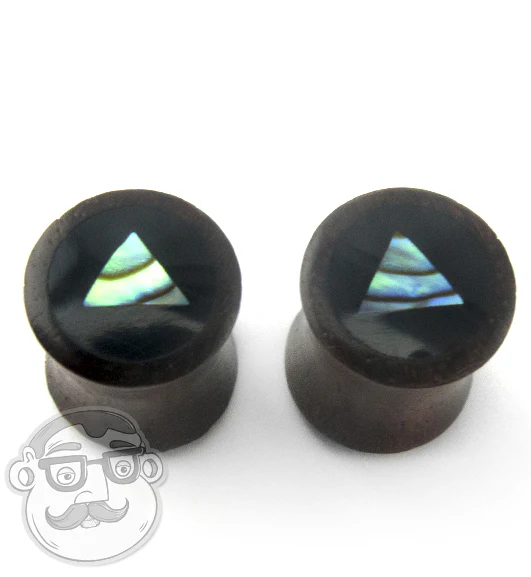 Abalone Triangle Shell Wood Plugs - Image 3